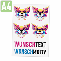 Rubons DIN A4, randlose Aufkleber zum Aufreiben