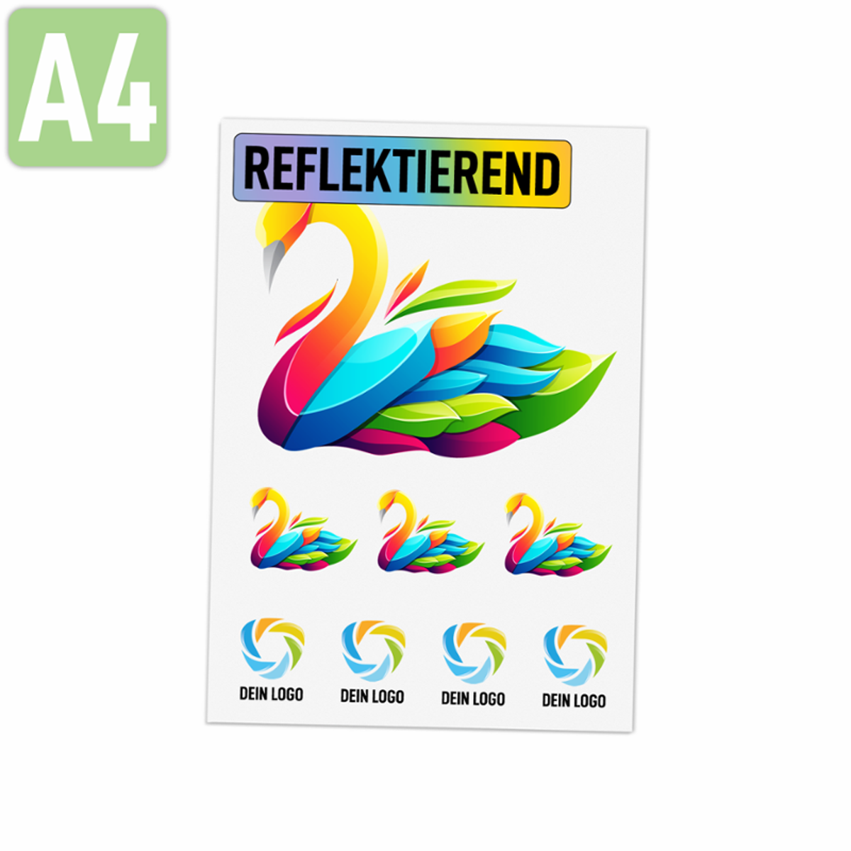 DTF Transfer bunt reflektierend - DIN A4