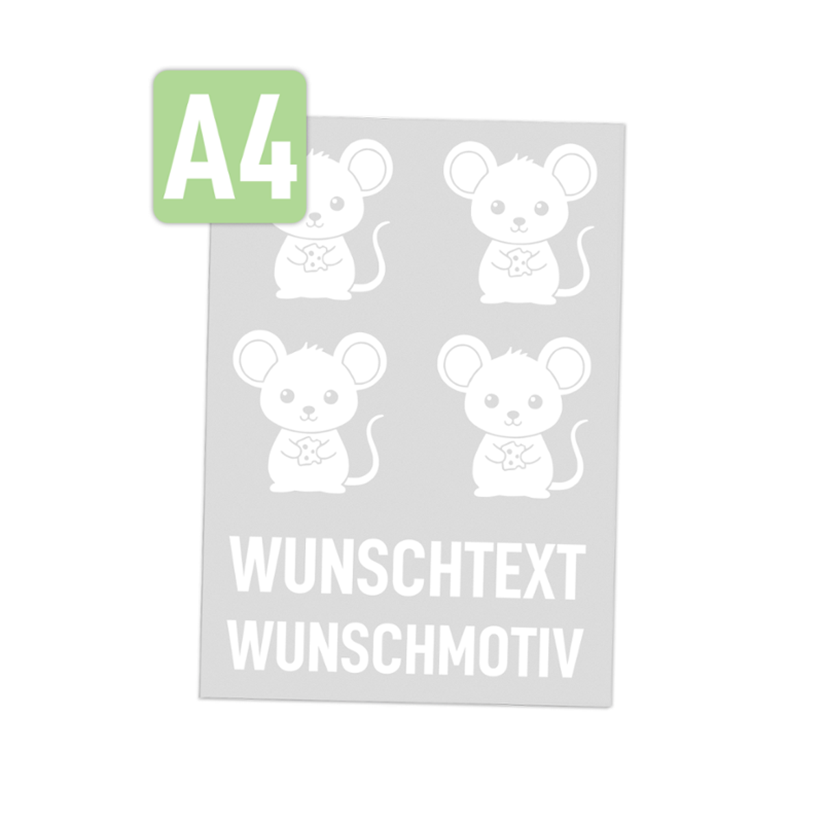 UV DTF Transfer Aufkleber weiß - DIN A4