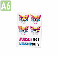 Rubons DIN A6, randlose Aufkleber zum Aufreiben