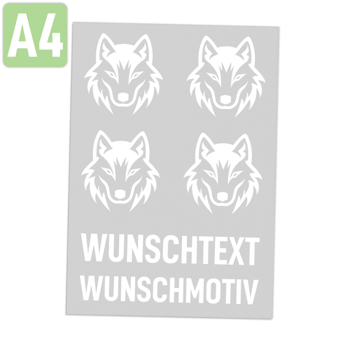 Rubons weiß DIN A4, randlose Aufkleber zum Aufreiben