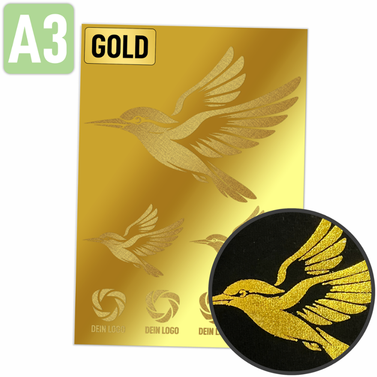 DTF Transfer gold - DIN A3