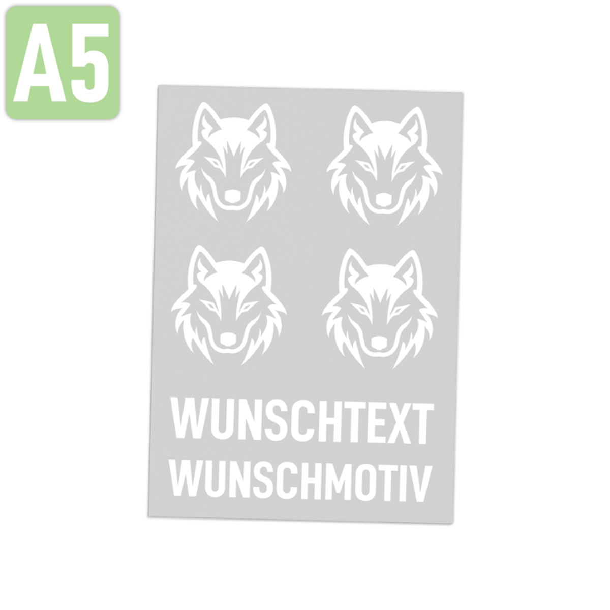 Rubons weiß DIN A5, randlose Aufkleber zum Aufreiben
