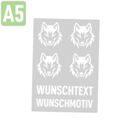 Rubons weiß DIN A5, randlose Aufkleber zum Aufreiben