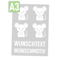 UV DTF Transfer Aufkleber weiß - DIN A3