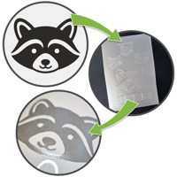 Rubons silber DIN A4, randlose Aufkleber zum Aufreiben