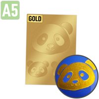 Rubons gold DIN A5, randlose Aufkleber zum Aufreiben