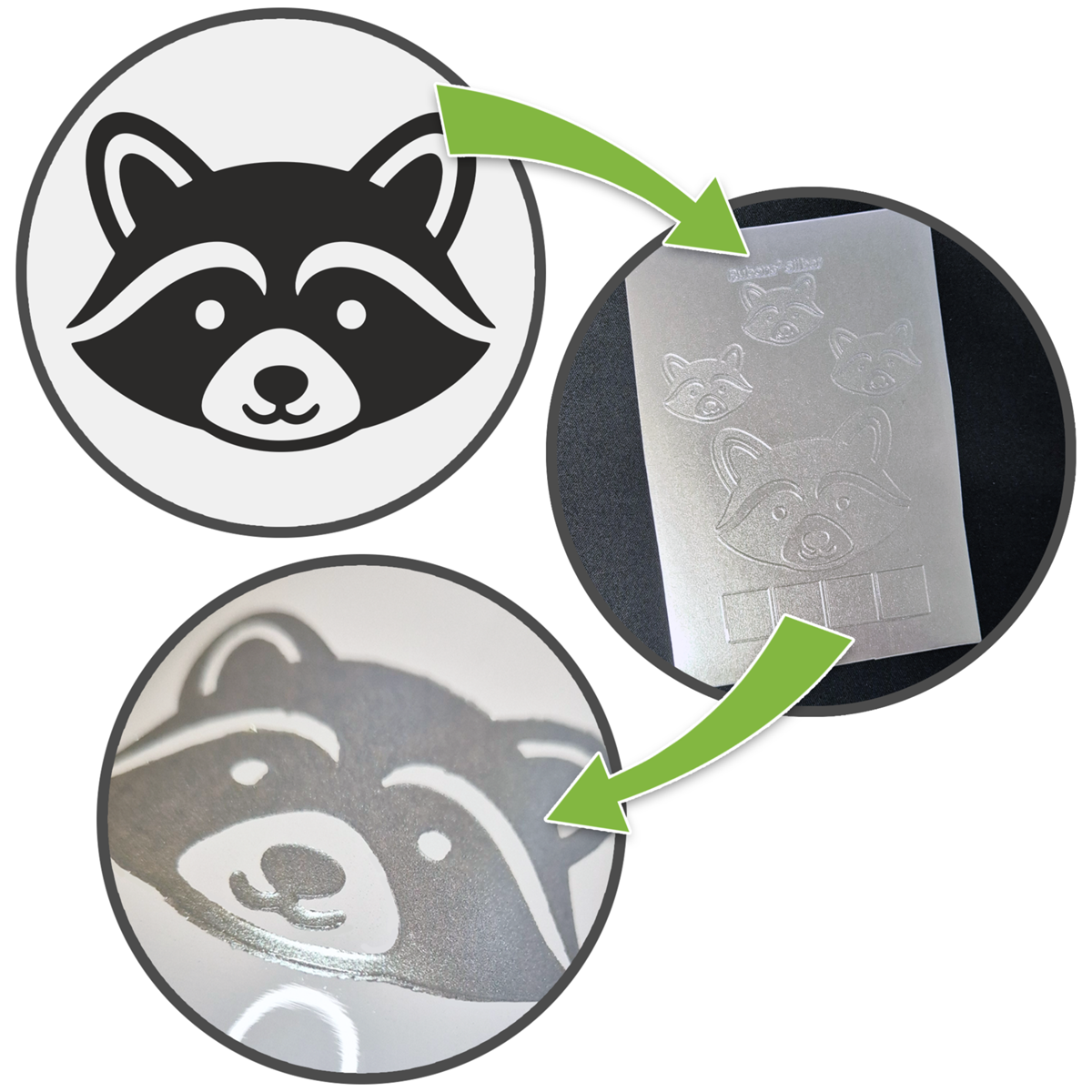 Rubons silber DIN A6, randlose Aufkleber zum Aufreiben