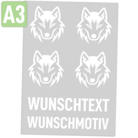Rubons weiß DIN A3, randlose Aufkleber zum Aufreiben