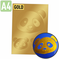 Rubons gold DIN A4, randlose Aufkleber zum Aufreiben