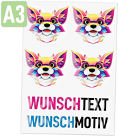 Rubons DIN A3, randlose Aufkleber zum Aufreiben