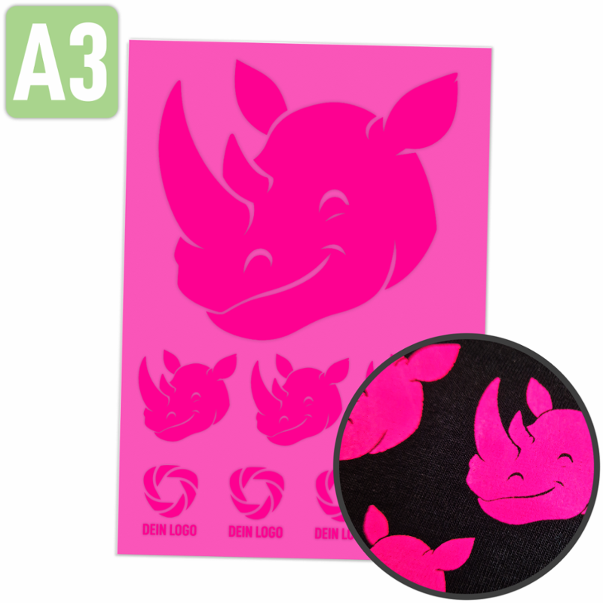 DTF Transfer Neon Pink - DIN A3