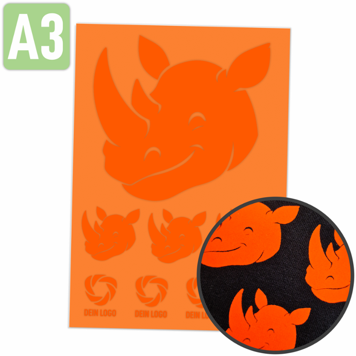 DTF Transfer Neon Orange - DIN A3