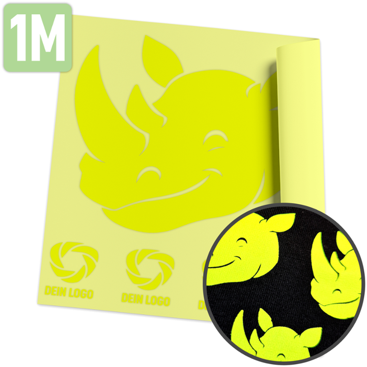 DTF Transfer Neon Gelb - Meterware 100 x 30 cm