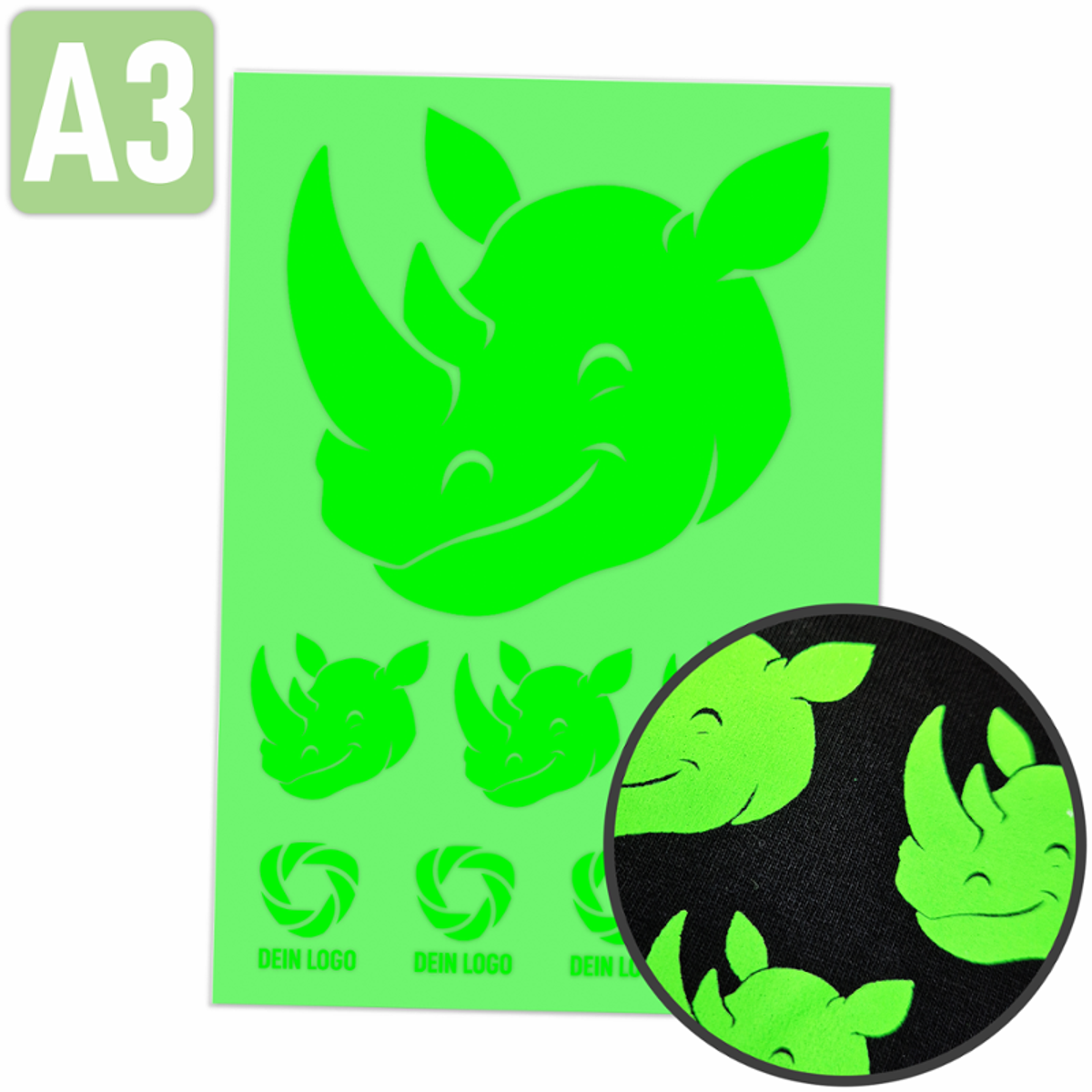 DTF Transfer Neon Grün - DIN A3